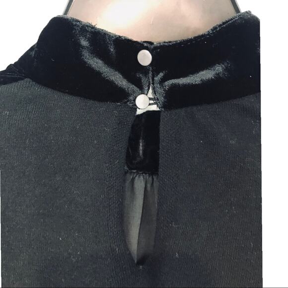 Etcetera Silk Velvet Blouse Sheer Sleeves - Picture 9 of 12